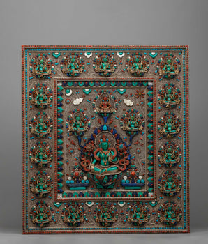 Green Tara Metal Artwork Wall Hanging