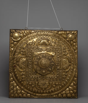 Eight Auspicious Symbol Brass Wall Hanging