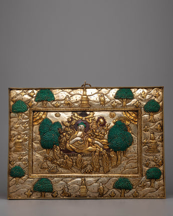 Copper Buddha Parinirvana Wall Hanging