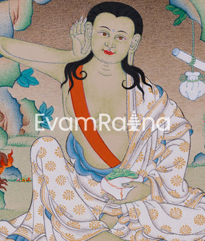 Milarepa - The Yogi Sage Figurine | Traditional Himalayan Buddhist Thangka Art