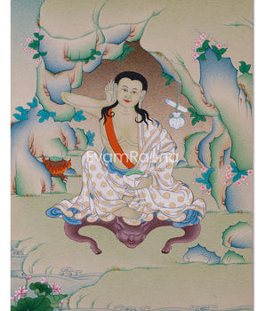 Tibetan Siddha, Jetsun Milarepa Thangka