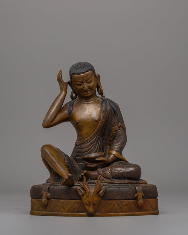 Oxidized Copper Classic Milarepa Statue