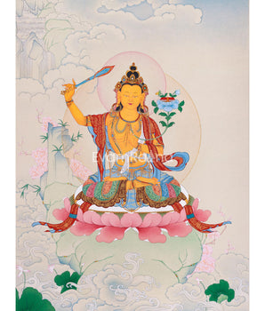 Hand-Painted Manjushri Bodhisattva Thangka