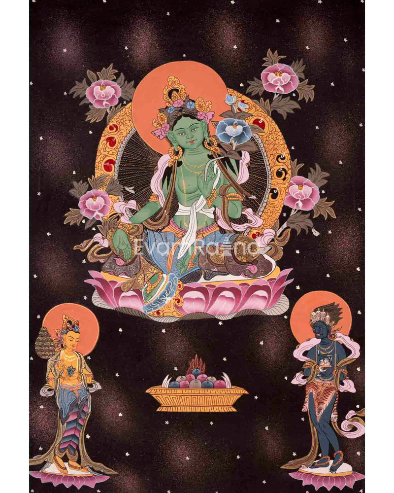 Mother Green Tara Thangka