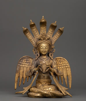 Handcrafted brass Naagkanya statue