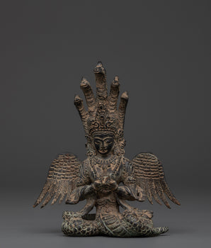 handcrafted-naagkanya-copper-statue