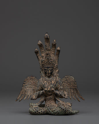 handcrafted-naagkanya-copper-statue