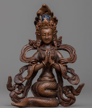 Copper Naga Kanya Statue