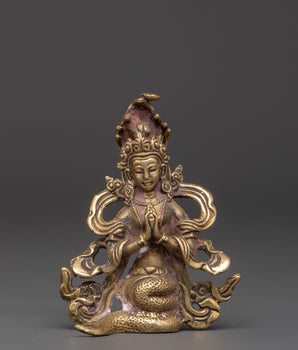 Handcrafted Tibetan Naga Kanya Statue