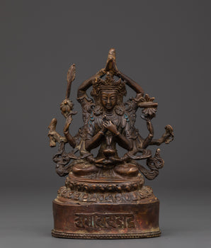 Copper Namasangiti Manjushri Statue