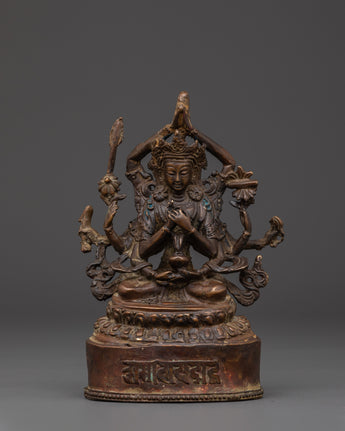 Copper Namasangiti Manjushri Statue