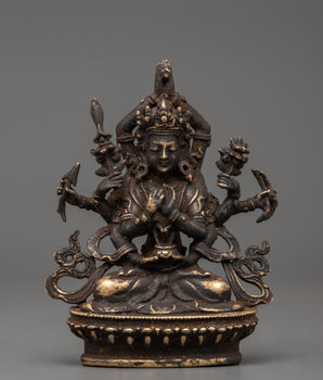 Antique Copper Namasangiti Statue