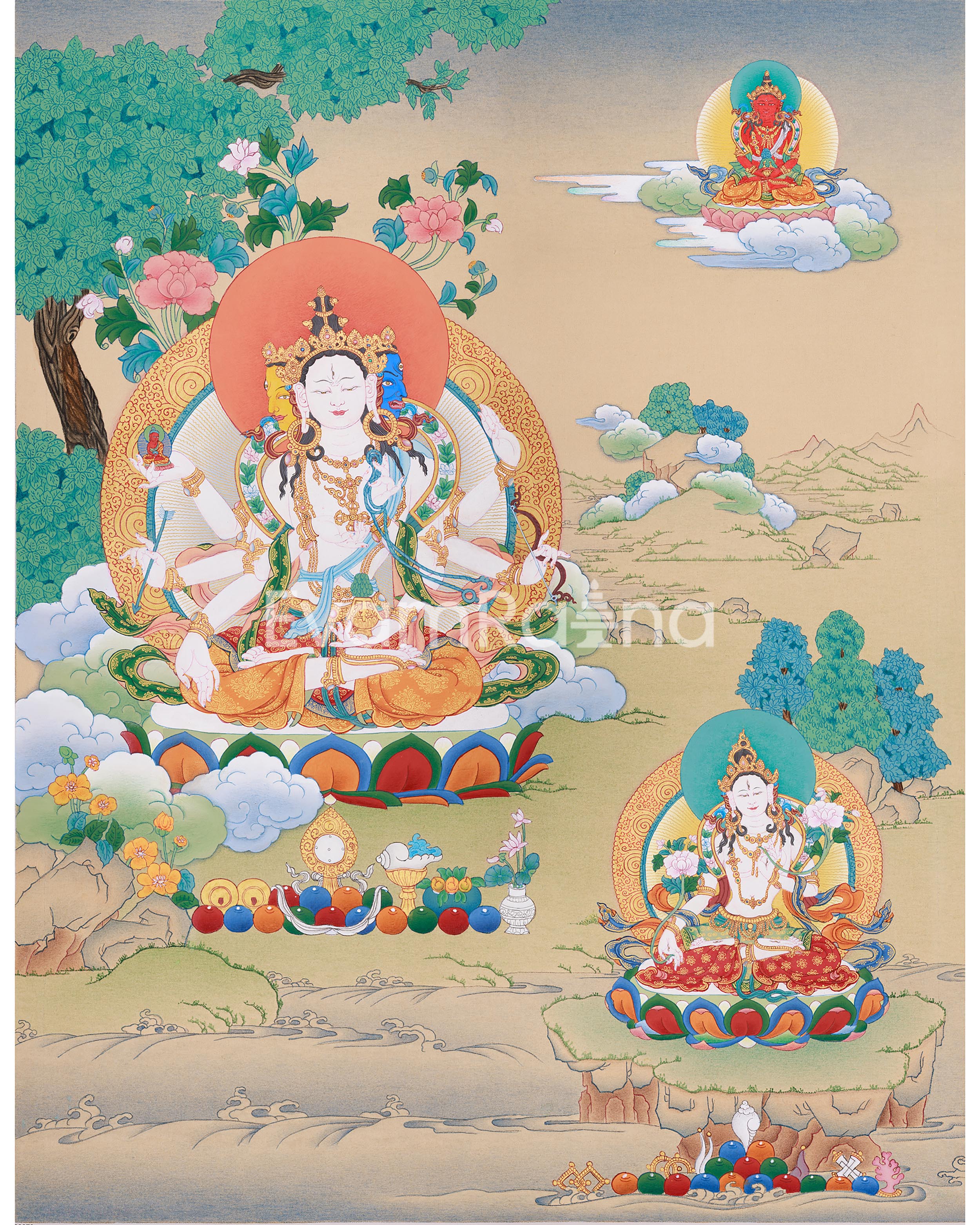 Namgyalma, White Tara, and Amitayus Buddha | A Sacred Trio of Healing, Compassion, and Longevity