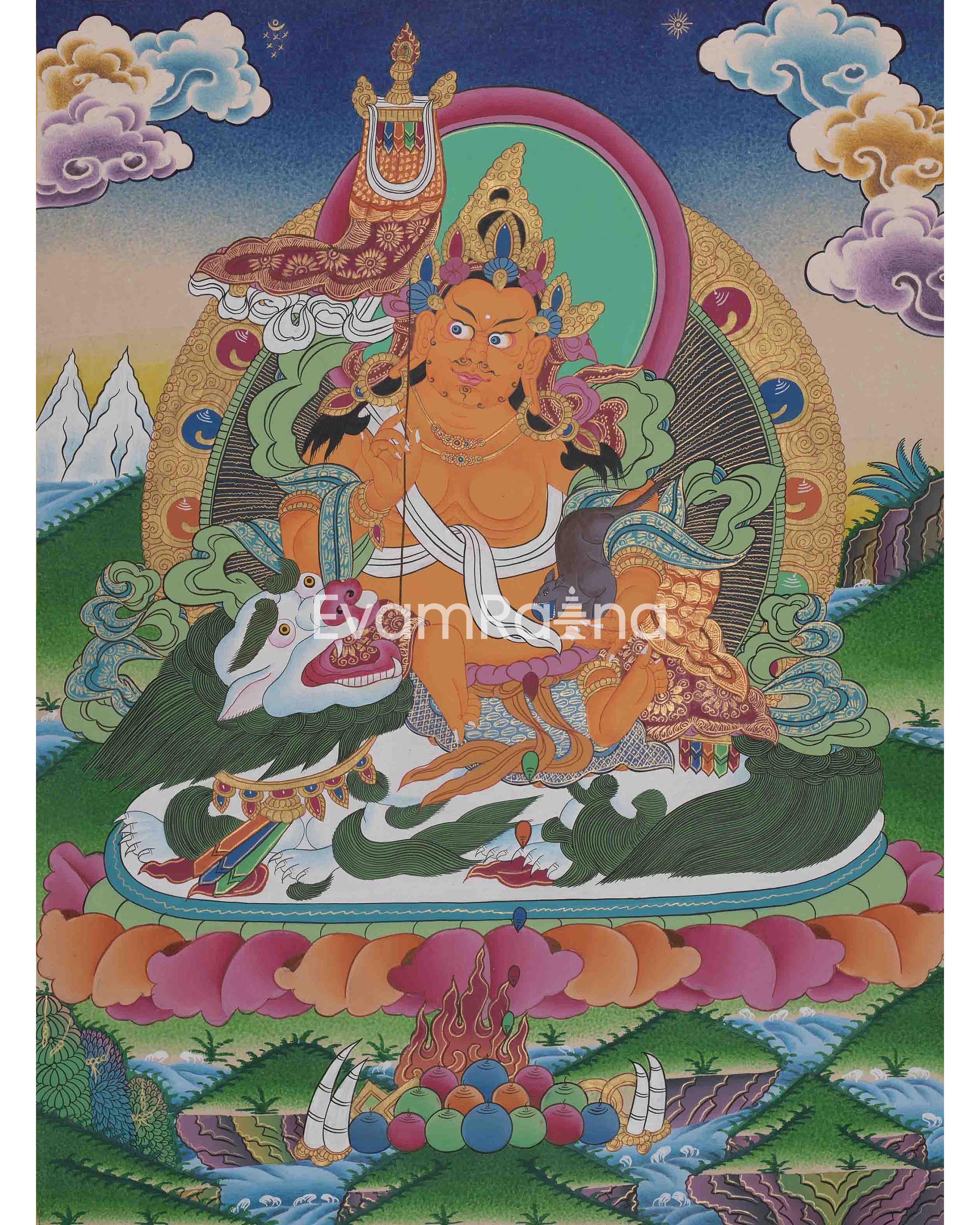 Original Hand-Painted Namtose Thangka Painting | Buddhist Religious Art