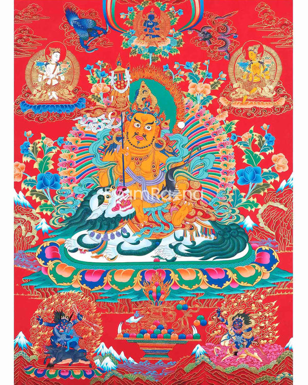 Namtose Thangka with Red Background