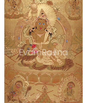 Full Gold Namtose Thangka with Dzambala