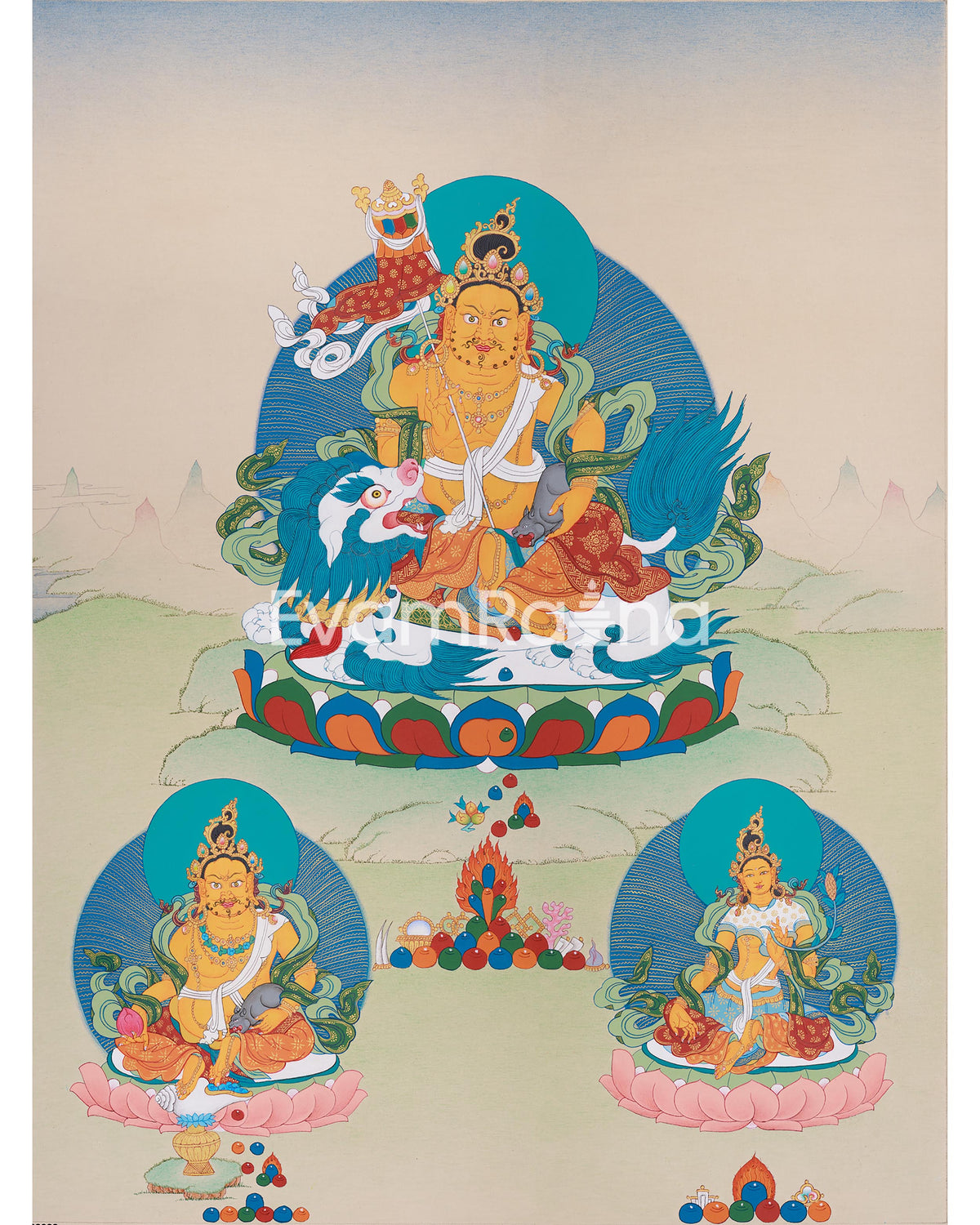 Namtoshe With Dzambhala and Vasudhara