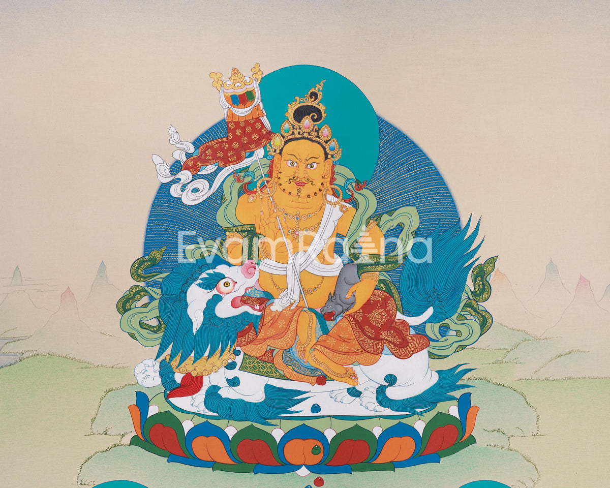 Namtoshe With Dzambhala and Vasudhara | Symbol of Wealth, Prosperity & Protection