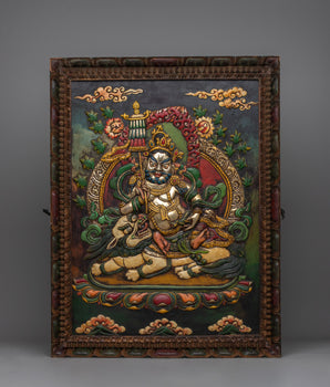 Namtoshe Wooden Frame Wall Hanging | Handcrafted Buddhist Art for Home Altar and Sacred Space