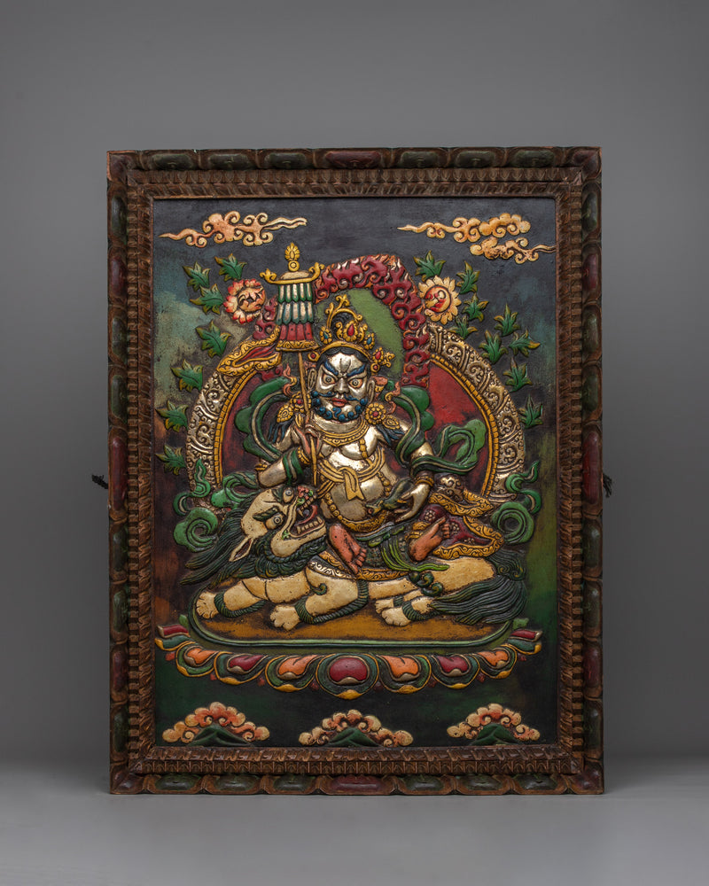 Namtoshe Wooden Frame Wall Hanging | Handcrafted Buddhist Art for Home Altar and Sacred Space