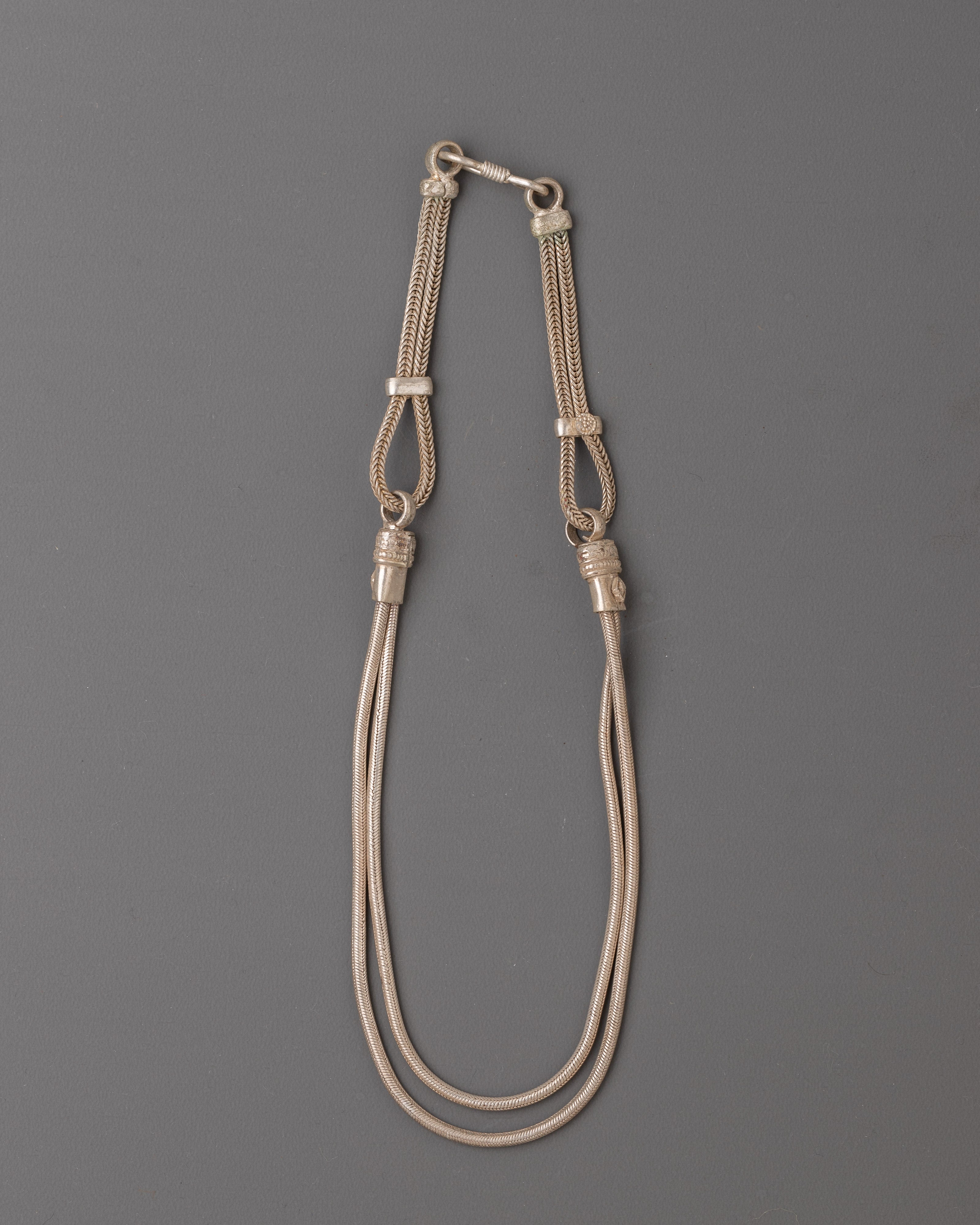 Handmade White Metal Necklace