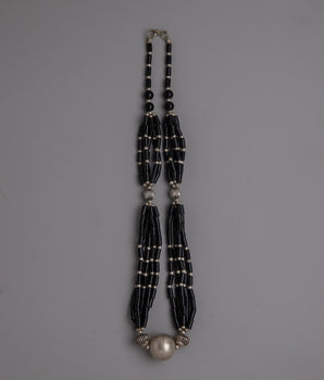 Black Beads Necklace