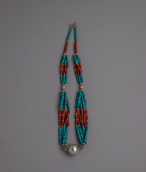 Tibetan Turquoise Jewelry Necklace 