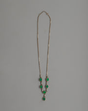Sterling Silver Green Onyx Necklace