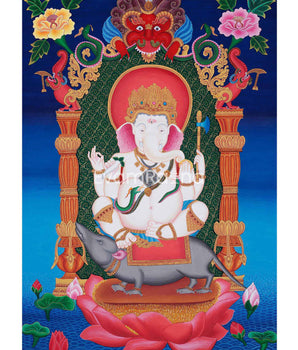 Newari Ganesh Original Buddhist Thangka