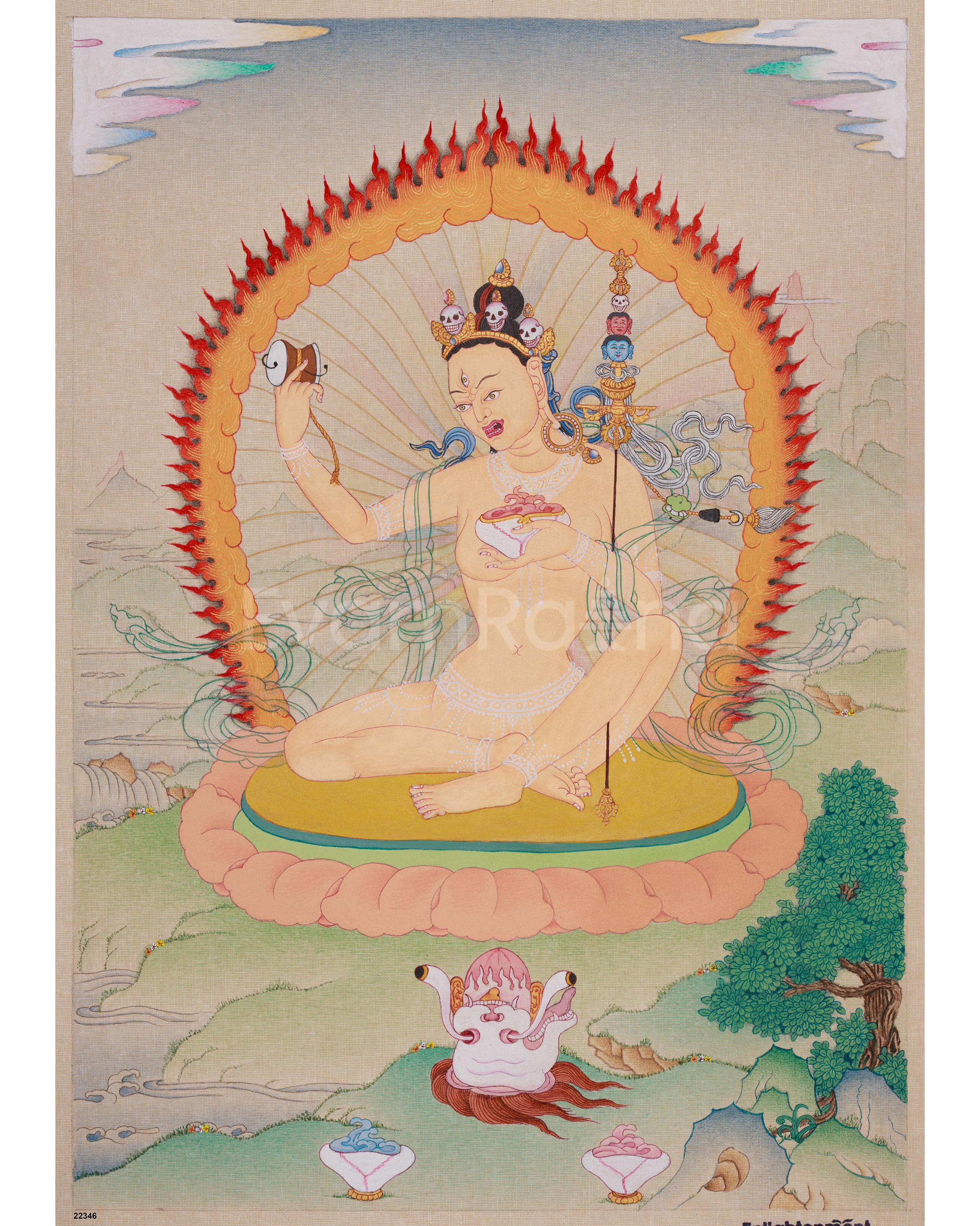 Hand-Painted Niguma Thangka 