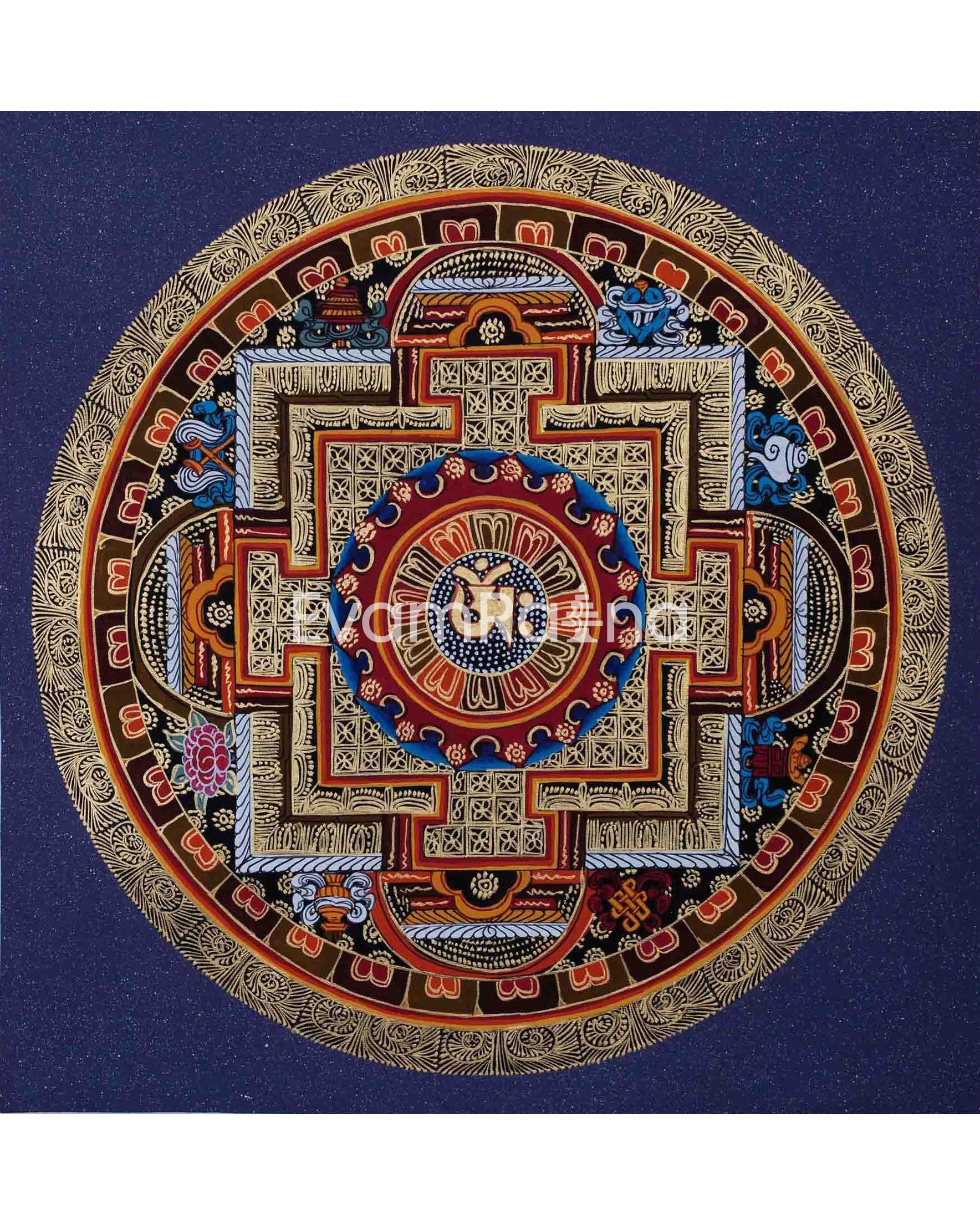 OM Mantra Mandala Thangka