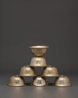 White Metal Offering Bowl Set
