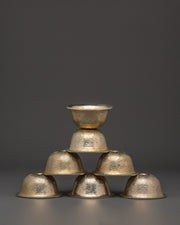 White Metal Offering Bowl Set