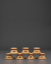 Spiritual Buddhist Ritual Offering Bowl Set