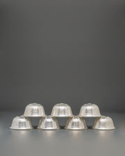 Copper Ritual Offering Bowl Set | Silver Plated Buddhist Altar Bowl