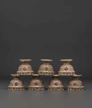 Set of 7 Tibetan Offering Bowls