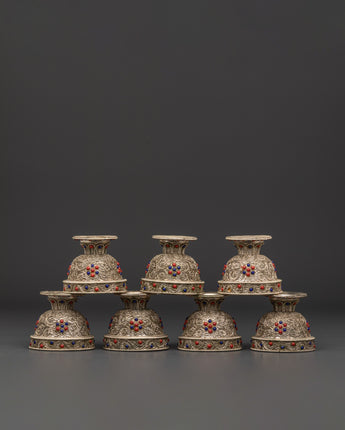 Set of 7 Tibetan Offering Bowls