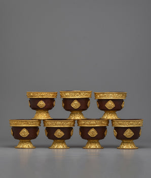 Copper Offering Bowl with Intricate Engravings