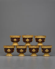 Copper Offering Bowl with Intricate Engravings