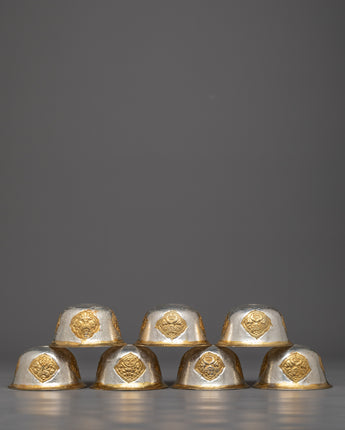 Buddhist Silver Offering Bowls