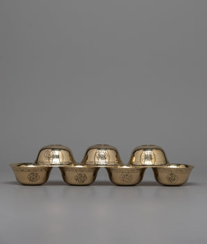 Brass Carved Offering Bowls