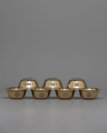Brass Carved Offering Bowls