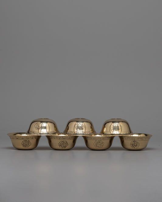 Brass Carved Offering Bowls