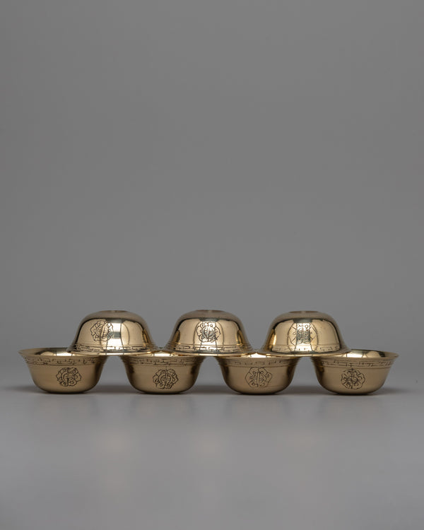 Brass Carved Offering Bowls