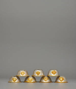 Gold & Silver-Plated Tibetan Offering Bowls