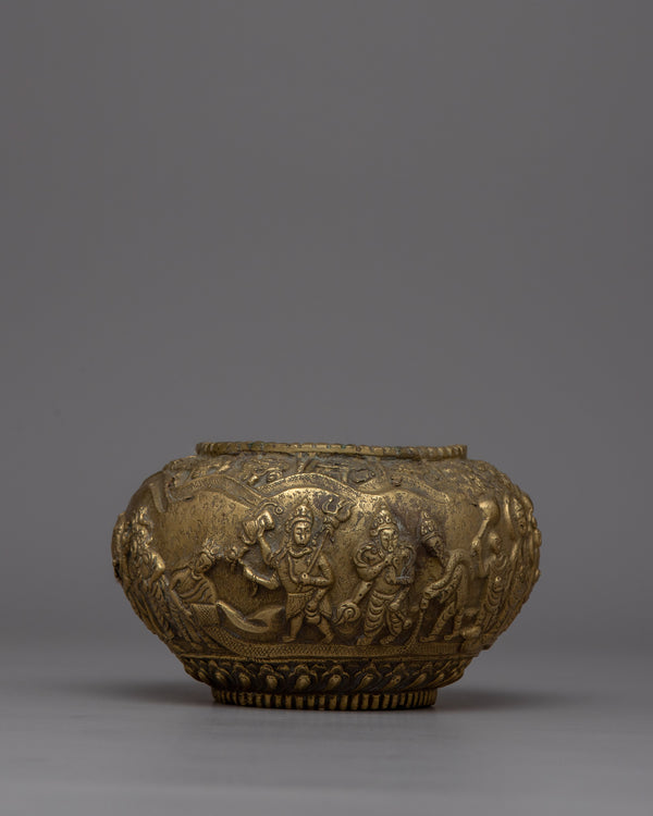 Buddhist Brass Offering Bowl