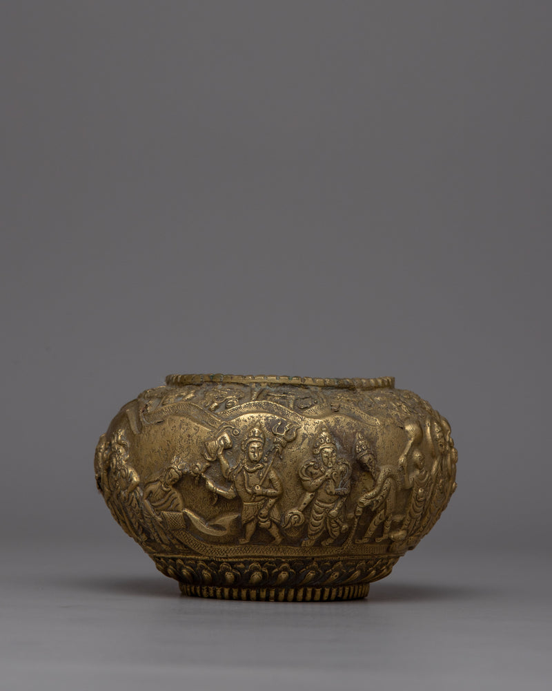 Buddhist Brass Offering Bowl