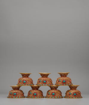  Set of Tibetan Offering Bowls 