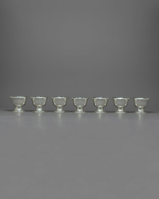 Silver Water Offering Bowls