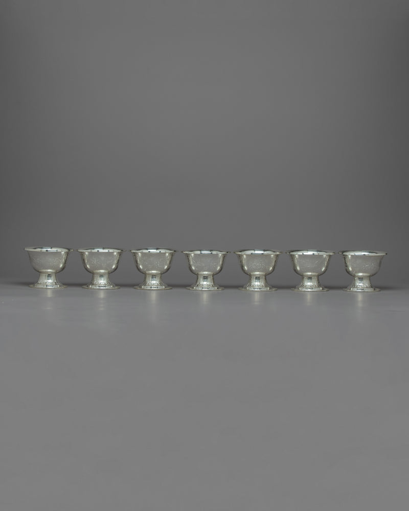 Silver Water Offering Bowls